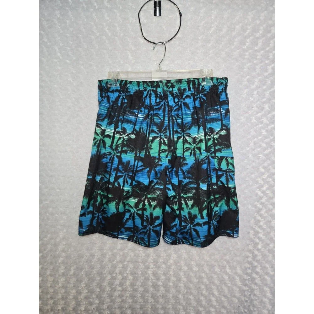 Laguna Palm Tree Print Mens Swim Trunks Size L